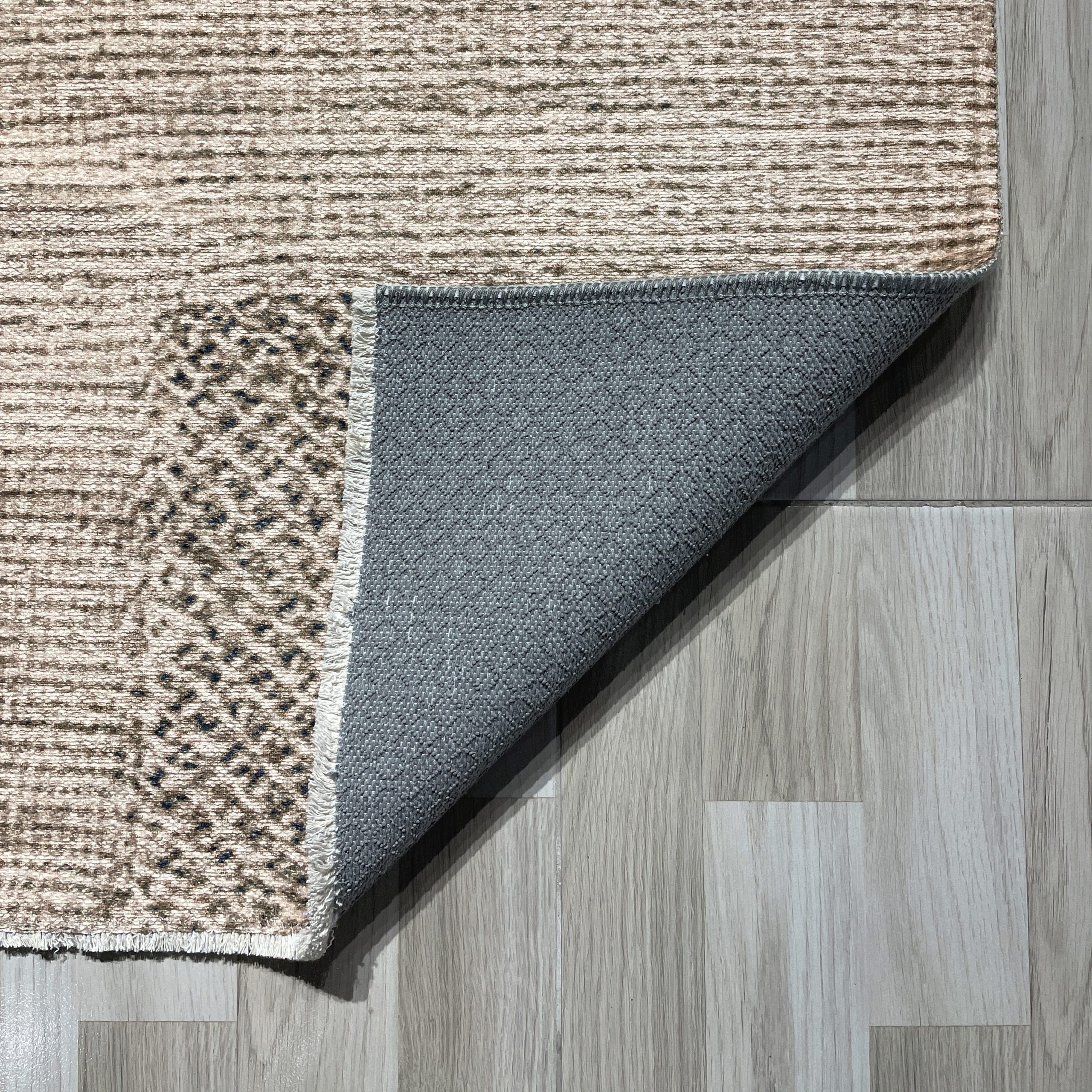 Netline Home Mink Brown Modern Machine Washable Chenille Rug Design 61-01 - Gallery Image 3 - Netline Home