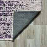 Kaymaz pamuk taban şönil halı kilim 2239-01 Mor - Görsel 3