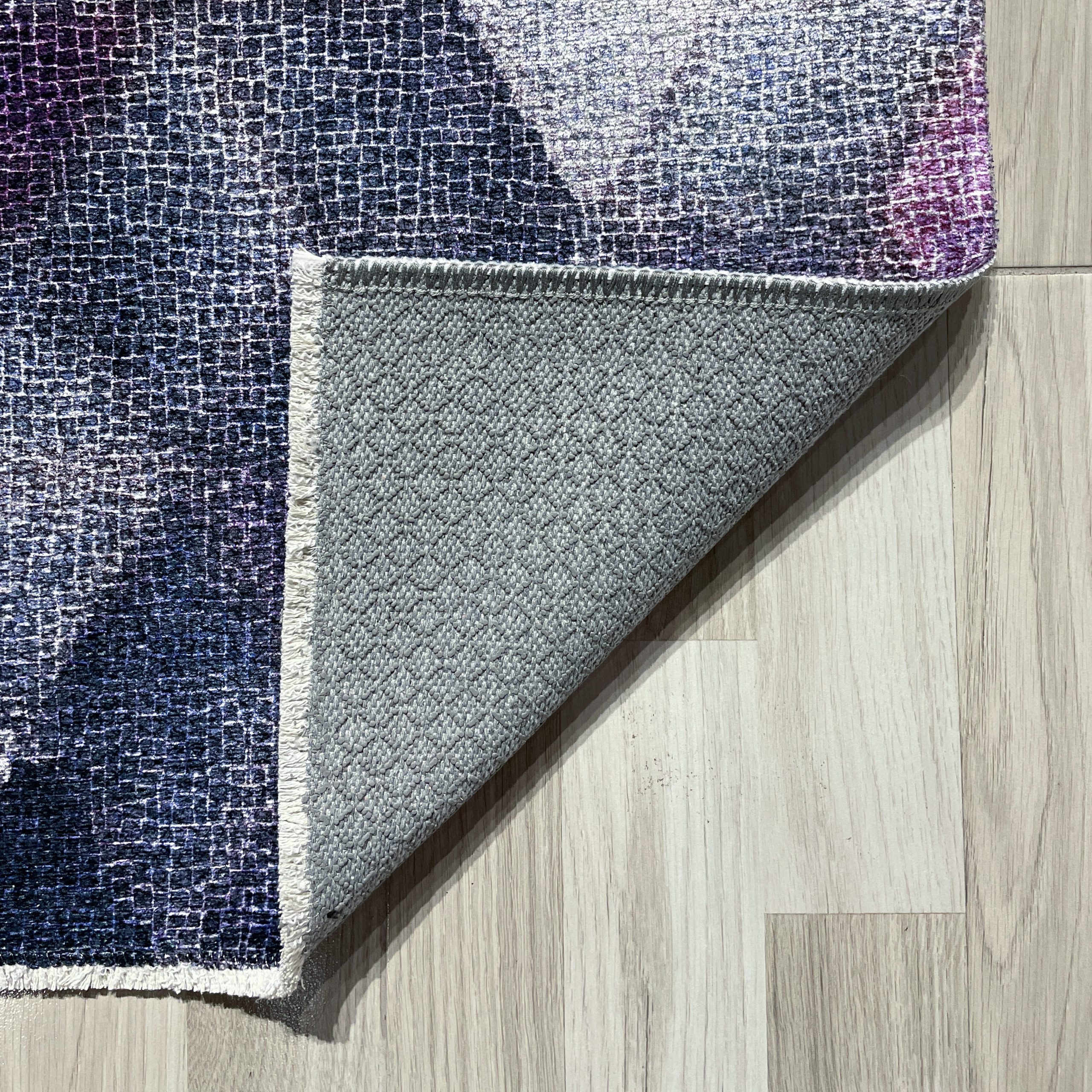 Netline Home Lilac Purple Modern Machine Washable Chenille Rug Design 325-01 - Gallery Image 3 - Netline Home