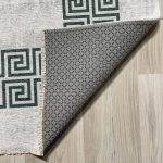 Kaymaz pamuk taban şönil halı kilim 380-02 Antrasit çerçeve - Görsel 3