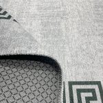 Kaymaz pamuk taban şönil halı kilim 380-02 Antrasit çerçeve - Görsel 4