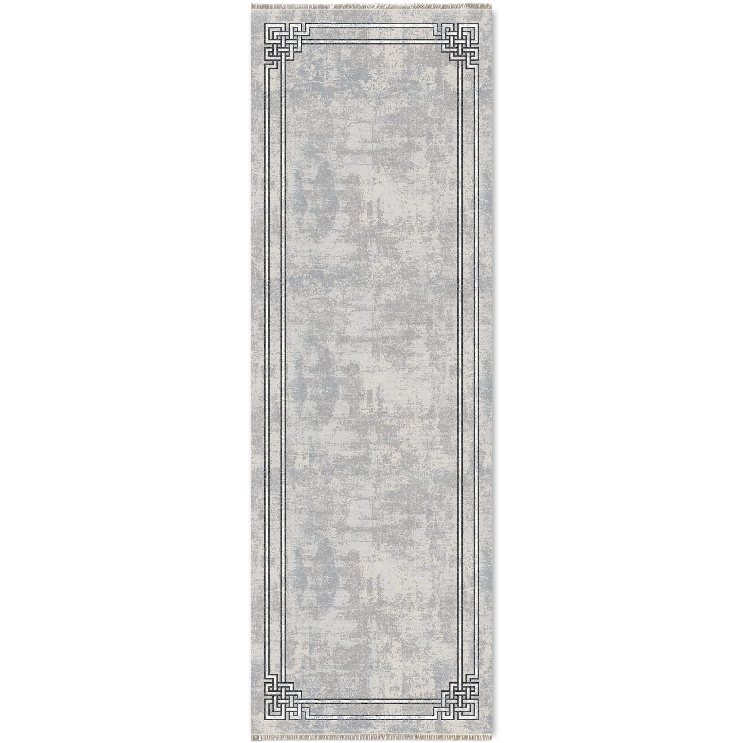 Netline Home Gray Silver Modern Machine Washable Chenille Rug Design 523-01 - Gallery Image 6 - Netline Home