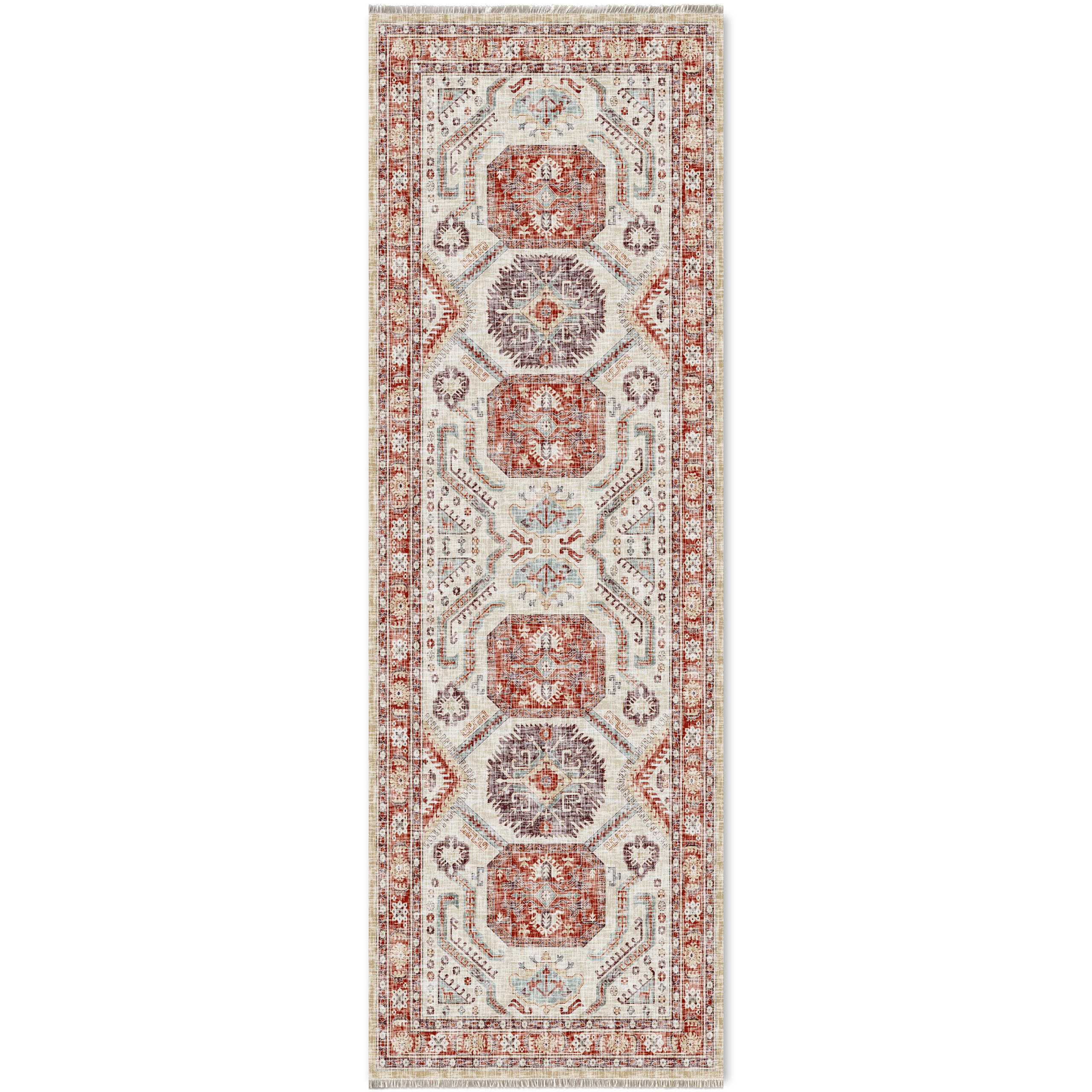 Netline Home Mink Brown Classic Vintage Machine Washable Chenille Rug Design 2266-01 - Gallery Image 6 - Netline Home