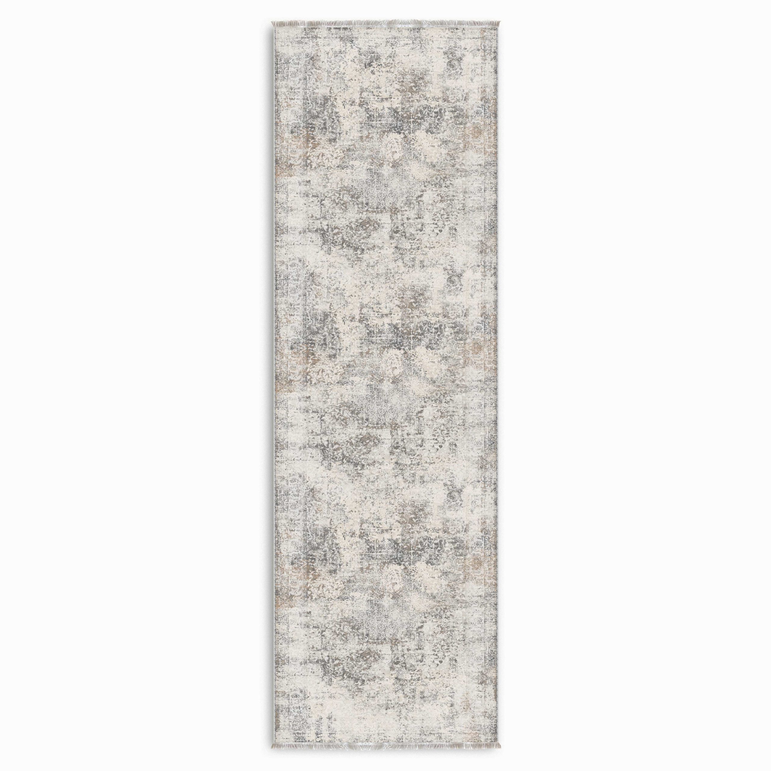 Netline Home Cream White Classic Vintage Machine Washable Chenille Rug Design 190-01 - Gallery Image 6 - Netline Home