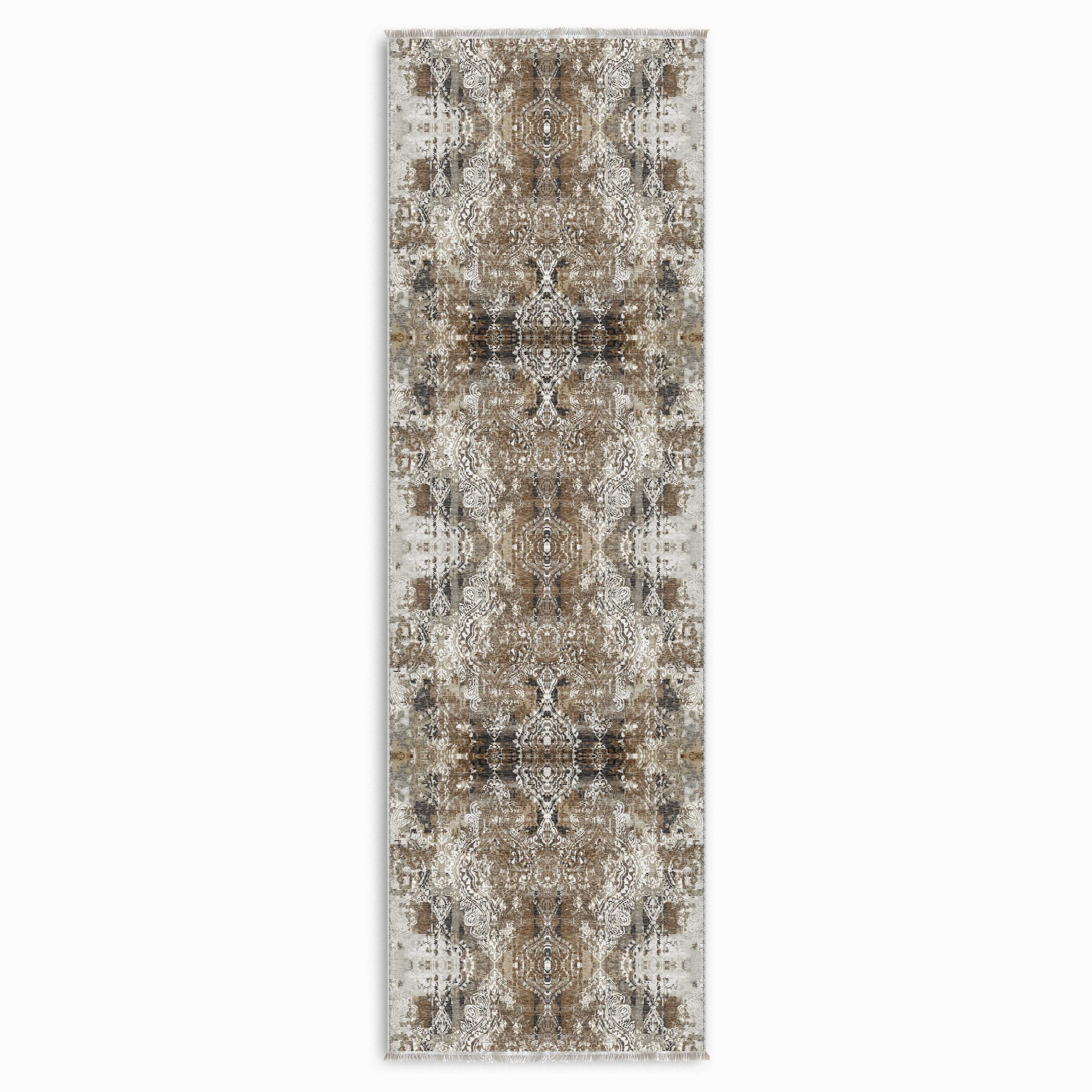 Netline Home Mink Brown Classic Vintage Machine Washable Chenille Rug Design 31-01 - Gallery Image 6 - Netline Home