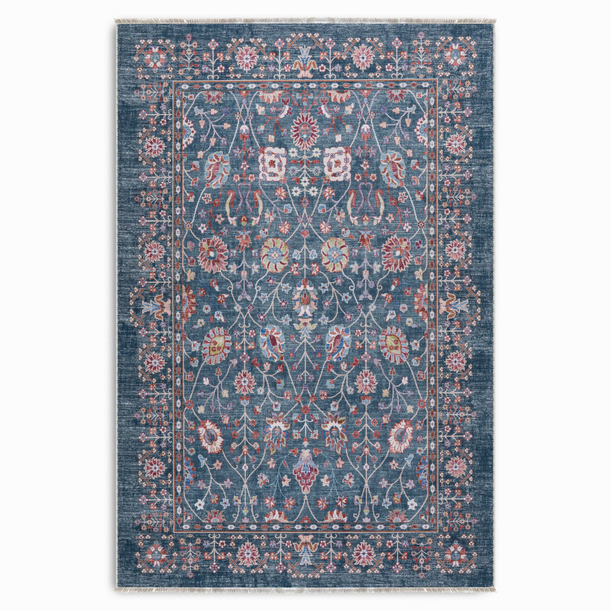 K3002-1 Kaymaz pamuk taban şönil halı kilim 3002-01 - Görsel 1