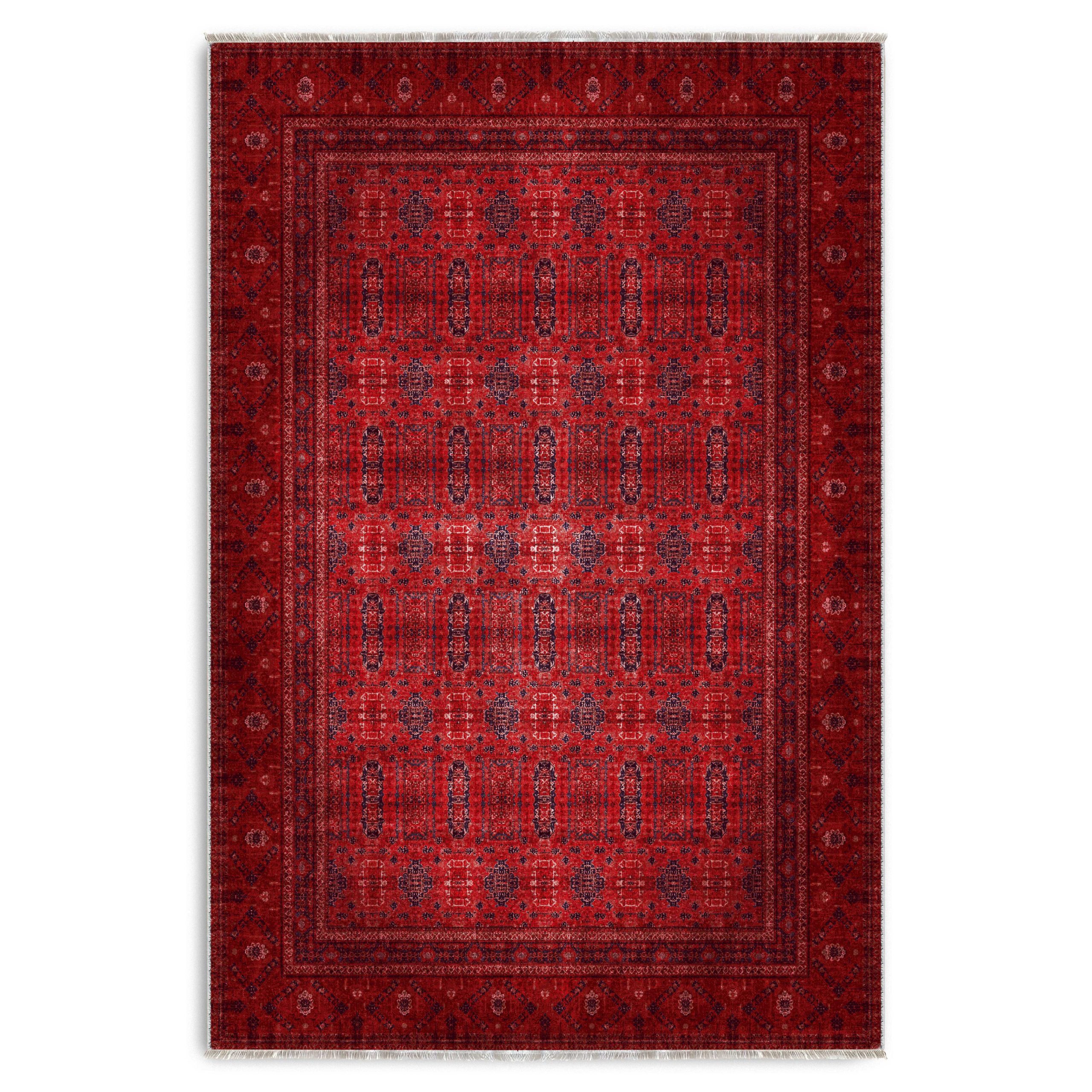 K3011-3-03 Kaymaz pamuk taban şönil halı kilim 3011-03 - Görsel 1