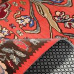Pembe Kırmızı Eskitme Nostalji Anadolu Kilim Şönil Halı Yolluk Kaymaz Saçaklı Yıkanabilir 3016 - Görsel 5