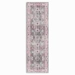 Gri Pembe Tasarım Şönil Halı Kilim Yolluk Kaymaz Yıkanabilir Saçaklı Oturma Odası Mutfak Koridor 2220-02 - Görsel 6