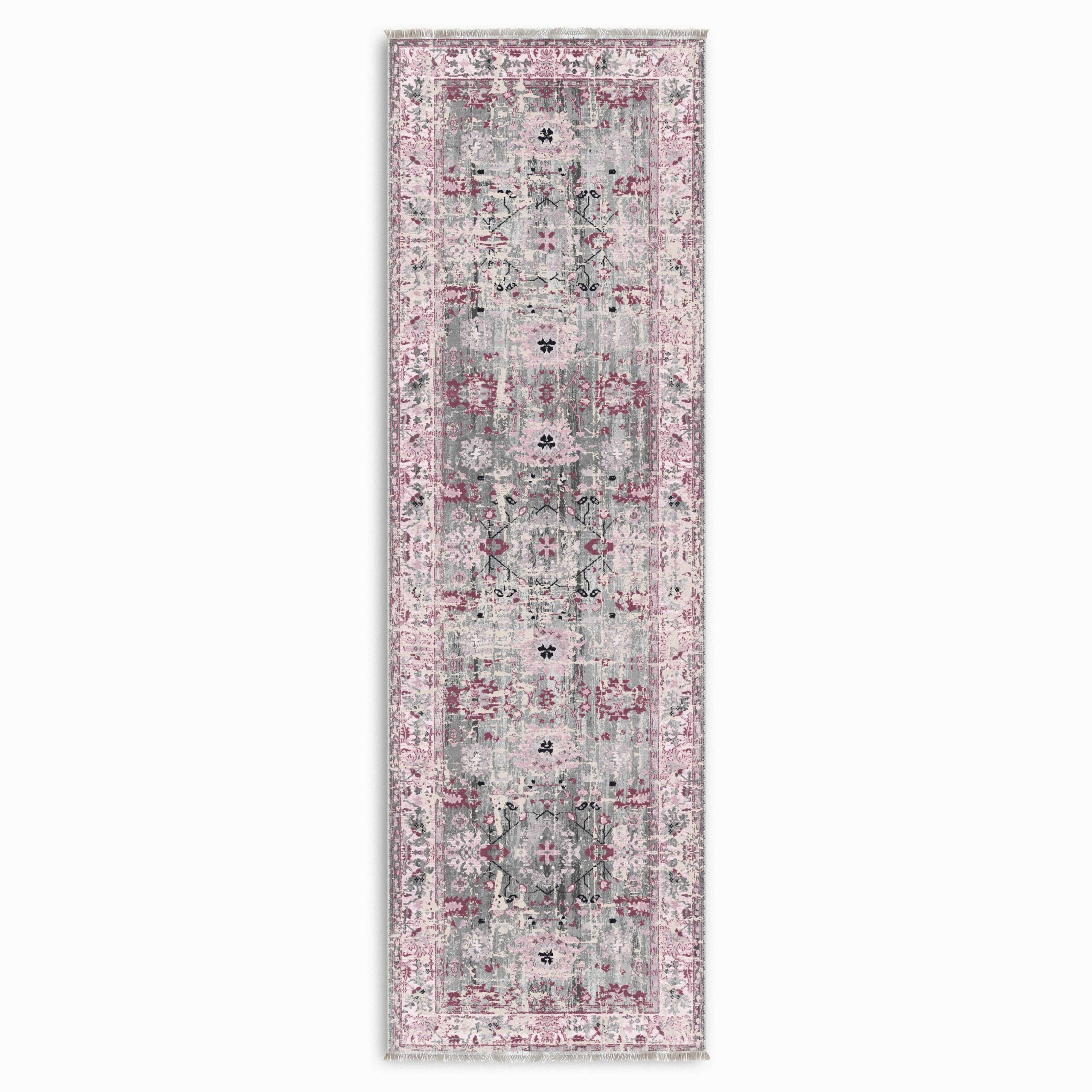 Netline Home Pink Fuchsia Ethnic Classic Vintage Machine Washable Chenille Rug Design 2220-02 - Gallery Image 6 - Netline Home