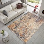 Tasarım Bej Şönil Halı Kilim Yolluk Kaymaz Saçaklı Yıkanabilir Salon Mutfak Koridor Yatak Odası 3014 - Görsel 2