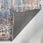 Bej Mavi Tasarım Şönil Halı Kilim Yolluk Kaymaz Yıkanabilir Saçaklı Oturma Odası Mutfak Koridor 2220-01 - Görsel 4