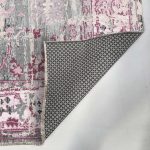 Gri Pembe Tasarım Şönil Halı Kilim Yolluk Kaymaz Yıkanabilir Saçaklı Oturma Odası Mutfak Koridor 2220-02 - Görsel 4