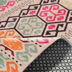 Bej Pembe Anadolu Kilim Modeli Şönil Halı Kilim Yolluk Kaymaz Yıkanabilir Salon Koridor Mutfak 347 - Görsel 5