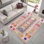 Bej Pembe Anadolu Kilim Modeli Şönil Halı Kilim Yolluk Kaymaz Yıkanabilir Salon Koridor Mutfak 347 - Görsel 2
