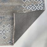 Tasarım Şönil Halı Kilim Yolluk Kaymaz Kendinden Saçaklı Yıkanabilir Mavi Mutfak Salon Koridor 2206 - Görsel 4