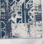 Lacivert Gri Tasarım Şönil Halı Kilim Yolluk Kaymaz Yıkanabilir Saçaklı Oturma Odası Mutfak Koridor 493 - Görsel 3