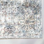 Vintage Mavi Şönil Halı Kilim Yolluk Kaymaz Saçaklı Yıkanabilir Salon Oturma Yatak Odası Mutfak 451 - Görsel 3