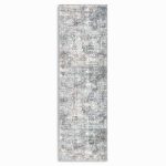 Vintage Mavi Şönil Halı Kilim Yolluk Kaymaz Saçaklı Yıkanabilir Salon Oturma Yatak Odası Mutfak 451 - Görsel 7