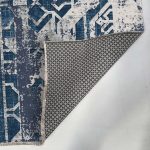 Lacivert Gri Tasarım Şönil Halı Kilim Yolluk Kaymaz Yıkanabilir Saçaklı Oturma Odası Mutfak Koridor 493 - Görsel 4