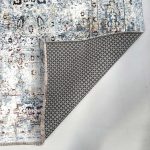 Vintage Mavi Şönil Halı Kilim Yolluk Kaymaz Saçaklı Yıkanabilir Salon Oturma Yatak Odası Mutfak 451 - Görsel 4