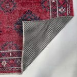 Bordo Vişne Eskitme Şönil Halı Kilim Yolluk Kaymaz Yıkanabilir Salon Mutfak Koridor 3040 - Görsel 4