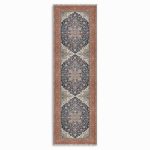 Turuncu Lacivert Boho Eskitme Şönil Halı Kilim Yolluk Kaymaz Salon Mutfak Koridor 3041 - Görsel 7