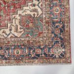 Kiremit Kırmızı Lacivert Boho Eskitme Şönil Halı Kilim Yolluk Kaymaz Salon Mutfak Koridor 3043-01 - Görsel 3