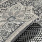 Füme Gri Krem Şönil Halı Kilim Yolluk Kaymaz Yıkanabilir Salon Mutfak Koridor Halısı 3045 - Görsel 5