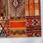 Etnik Patchwork Halı Kilim Yolluk Kaymaz Yıkanabilir Salon Mutfak Koridor Halısı Turuncu 3046 - Görsel 3