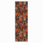 Etnik Patchwork Halı Kilim Yolluk Kaymaz Yıkanabilir Salon Mutfak Koridor Halısı Turuncu 3046 - Görsel 6