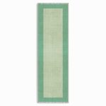 Modern Tasarım Yeşil Şönil Halı Kilim Yolluk Kaymaz Yıkanabilir Mutfak Koridor Salon 3047-01 - Görsel 7