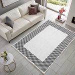 Modern Tasarım Yeşil Şönil Halı Kilim Yolluk Kaymaz Yıkanabilir Mutfak Koridor Salon 3047-02 - Görsel 2