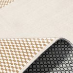 Modern Tasarım Bej Sarı Hardal Çerçeveli Şönil Halı Kilim Yolluk Kaymaz Yıkanabilir 3047-03 - Görsel 5