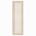 Modern Tasarım Bej Sarı Hardal Çerçeveli Şönil Halı Kilim Yolluk Kaymaz Yıkanabilir 3047-03 - Görsel 7