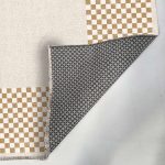 Modern Tasarım Bej Sarı Hardal Çerçeveli Şönil Halı Kilim Yolluk Kaymaz Yıkanabilir 3047-03 - Görsel 4